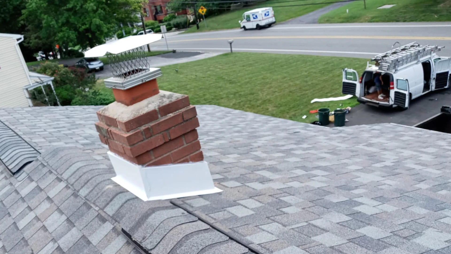 newly installed roofing